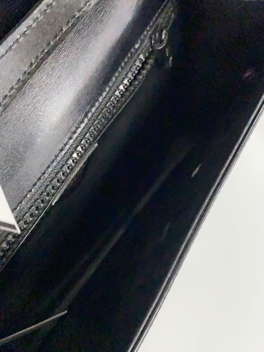 CELINE Circle Logo Shoulder Shoulder Bag Leather BLK 6