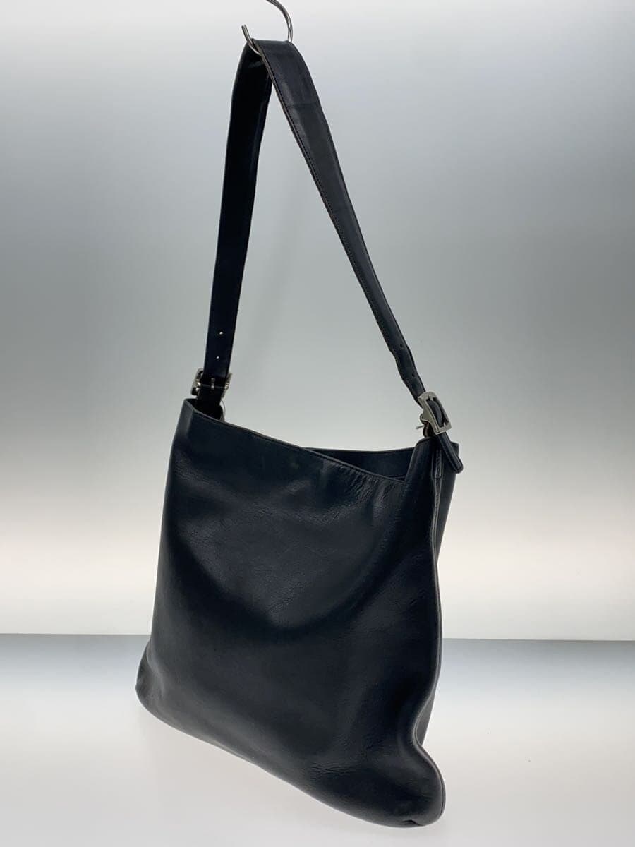 COACH Shoulder Bag Leather BLK Solid 2