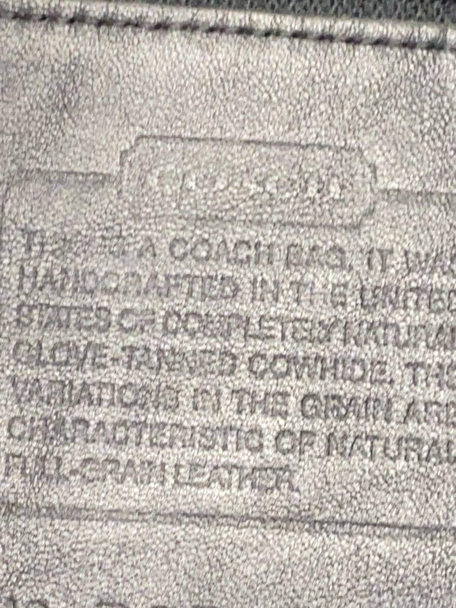 COACH Shoulder Bag Leather BLK Solid 5