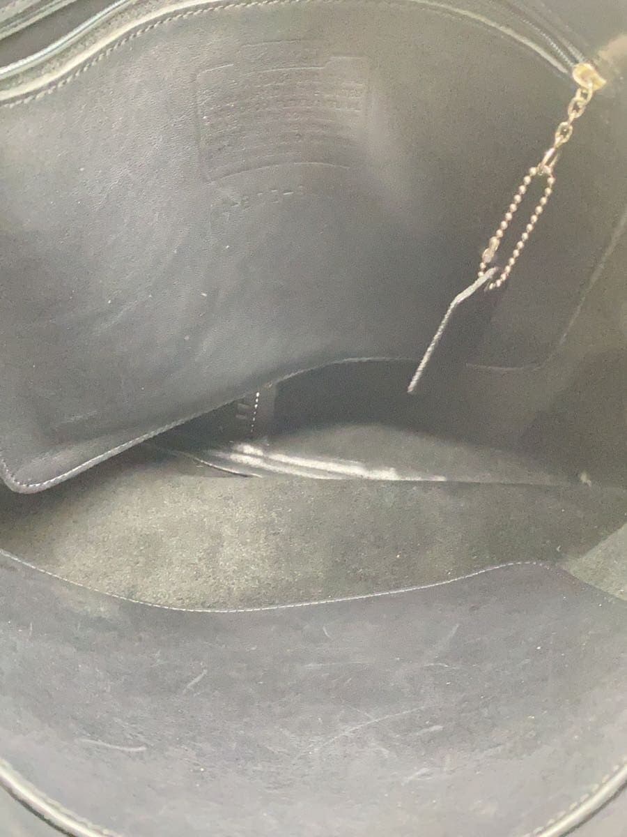 COACH Shoulder Bag Leather BLK Solid 6