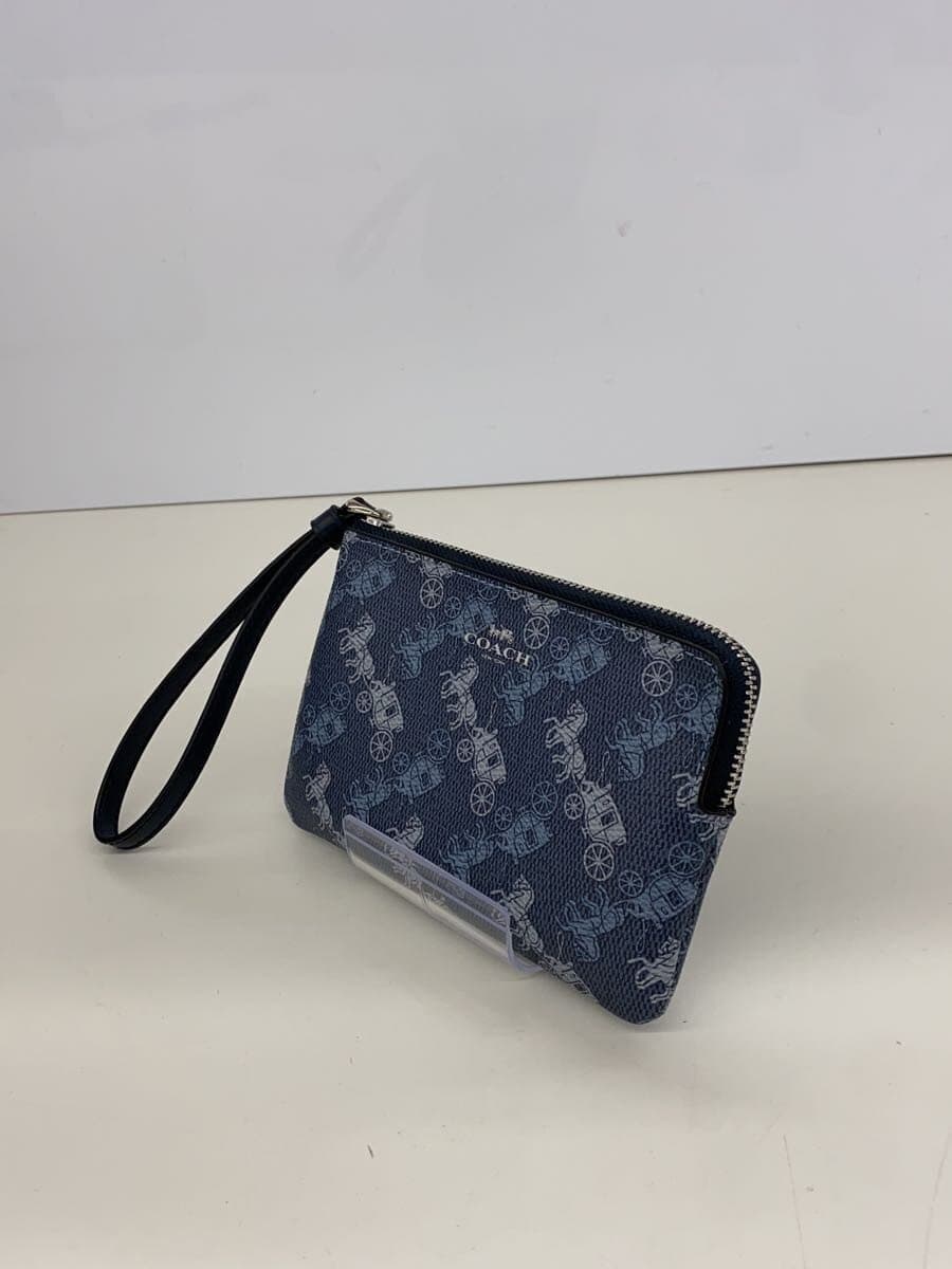 COACH Pouch Leather NVY All Over Pattern 88083 2