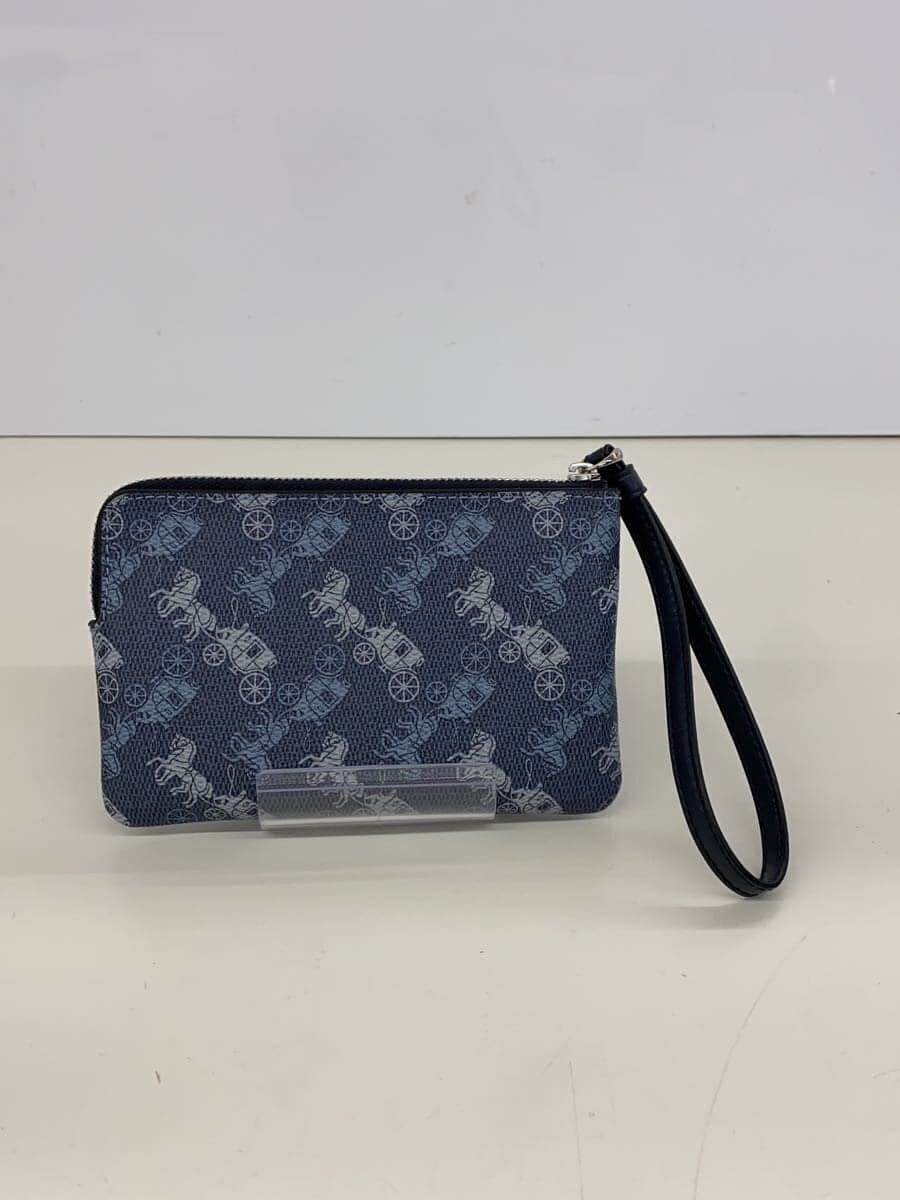 COACH Pouch Leather NVY All Over Pattern 88083 3