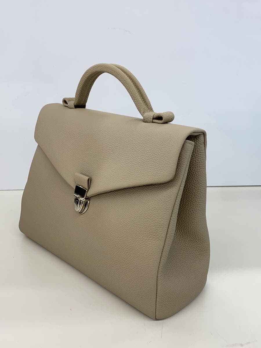 Ohaza Made Kaban Rayrow 32 Handbag Leather GRY Solid 2