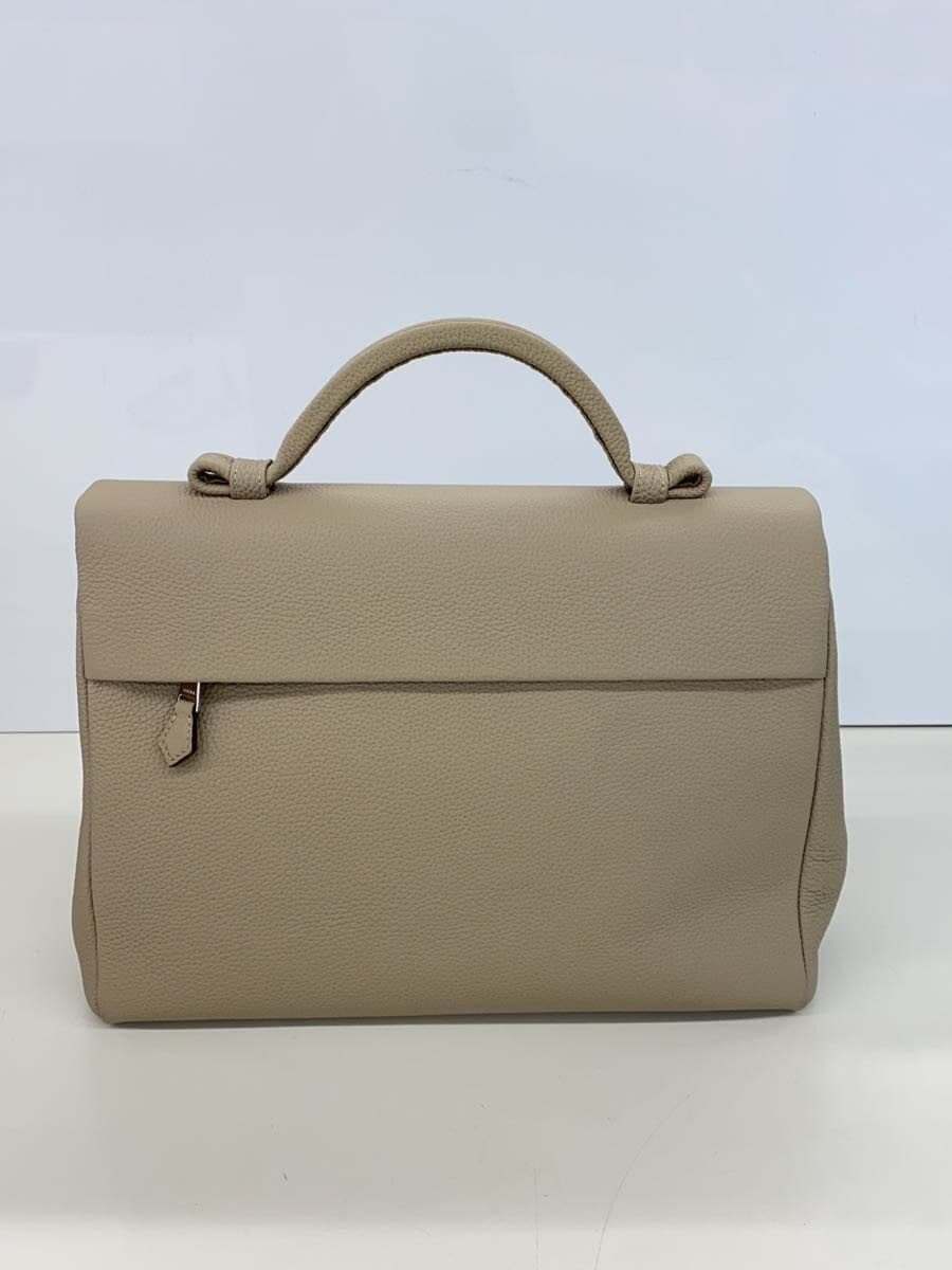 Ohaza Made Kaban Rayrow 32 Handbag Leather GRY Solid 3