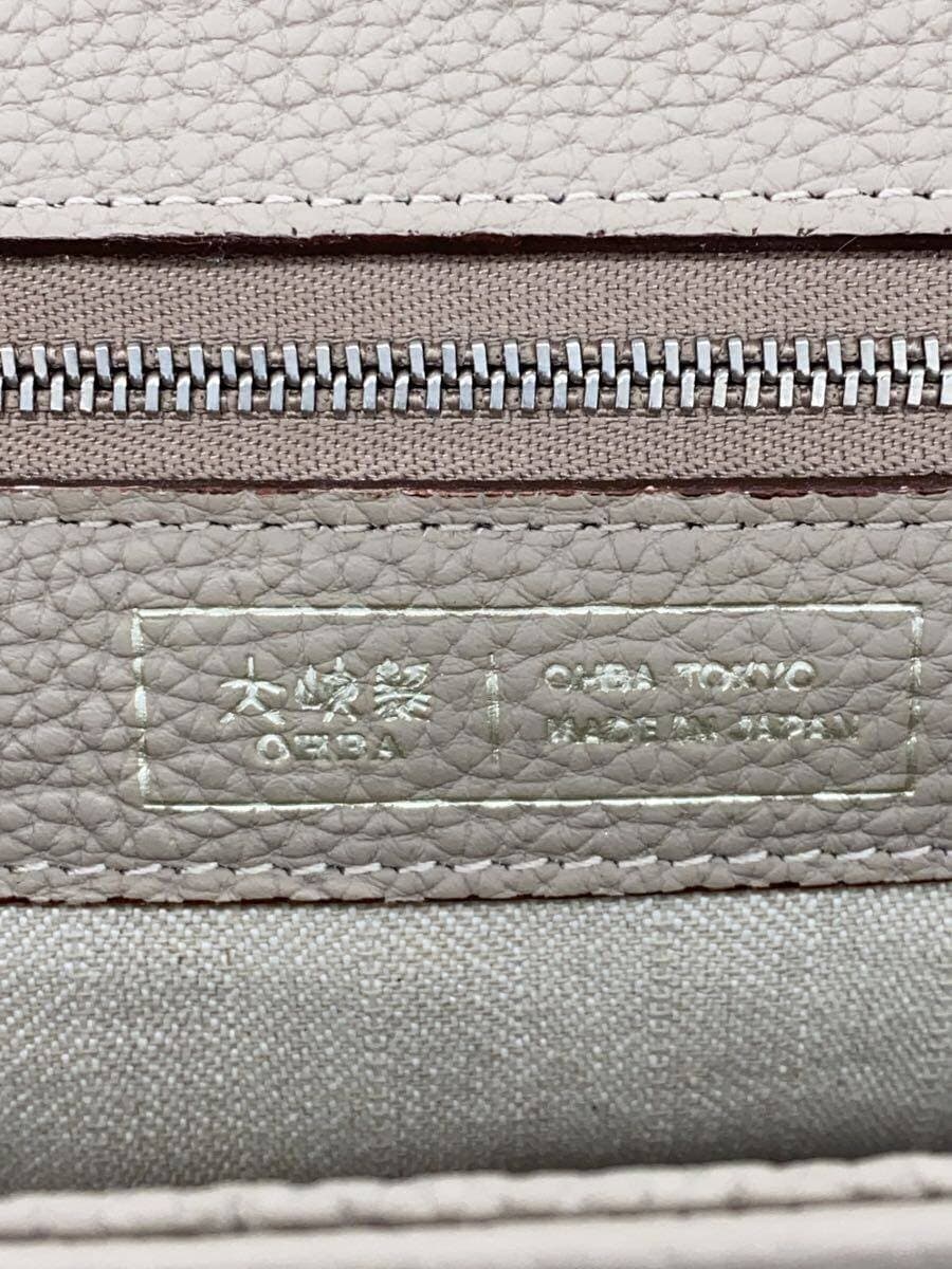 Ohaza Made Kaban Rayrow 32 Handbag Leather GRY Solid 5