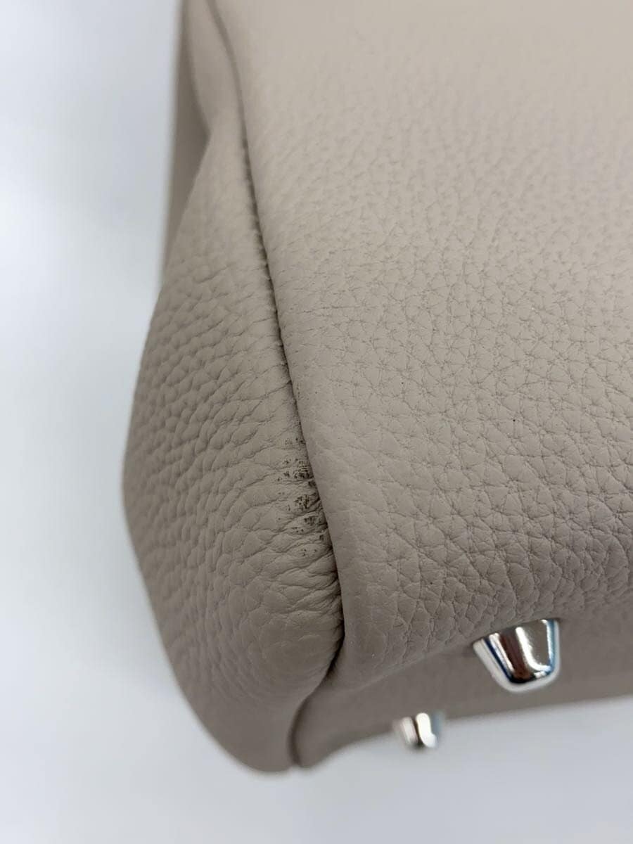 Ohaza Made Kaban Rayrow 32 Handbag Leather GRY Solid 8