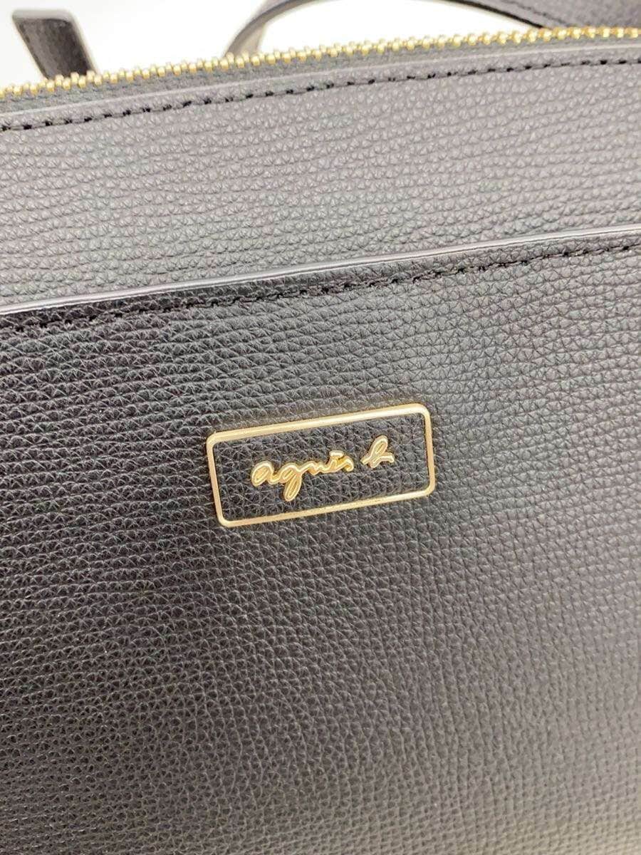 agnes b. shoulder bag leather BLK QAS02Z-03 5