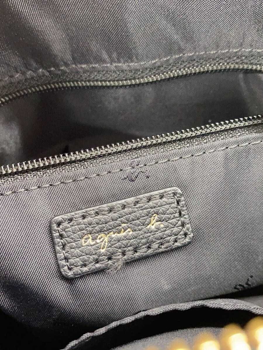 agnes b. shoulder bag leather BLK QAS02Z-03 6