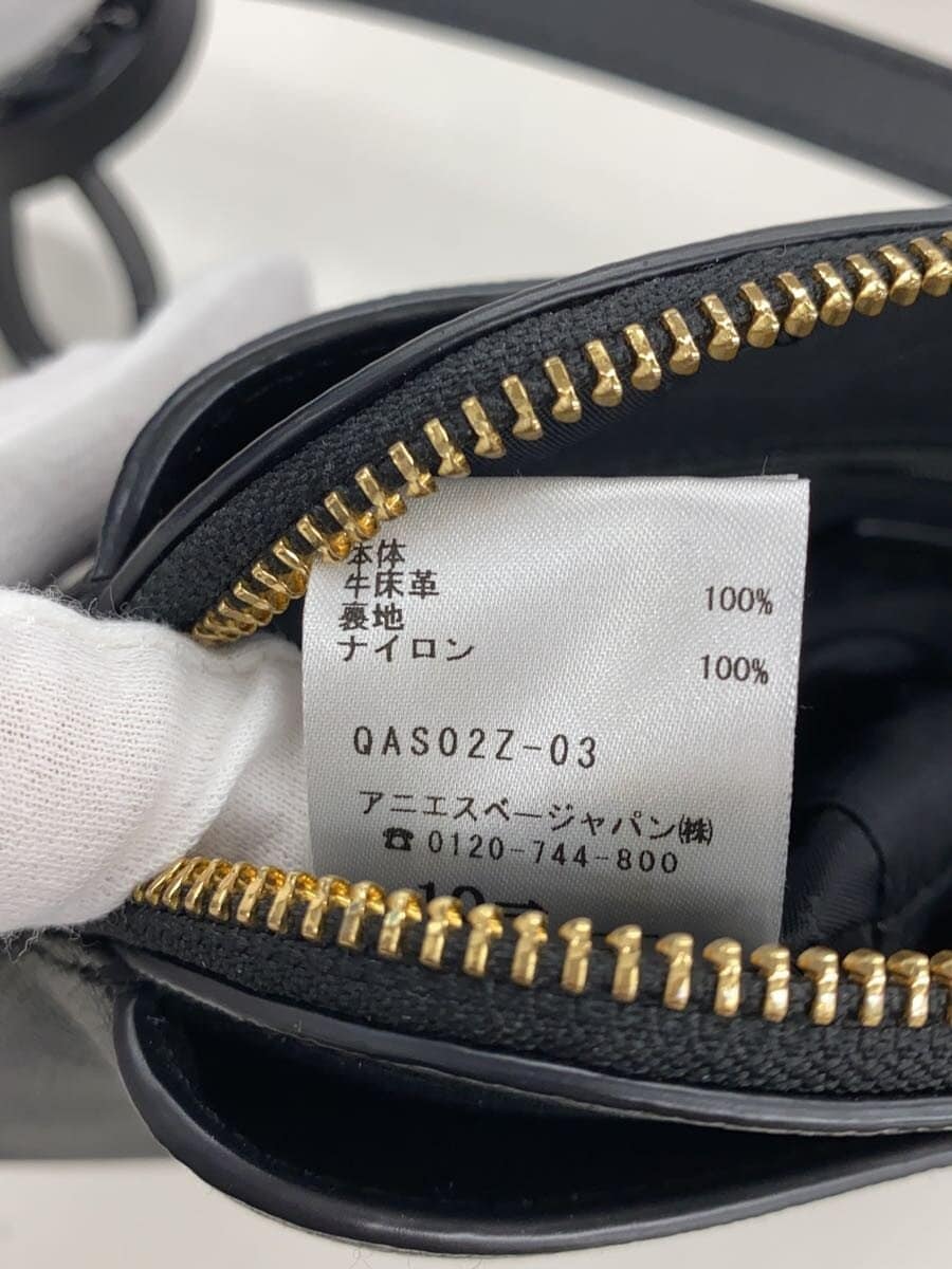 agnes b. shoulder bag leather BLK QAS02Z-03 7