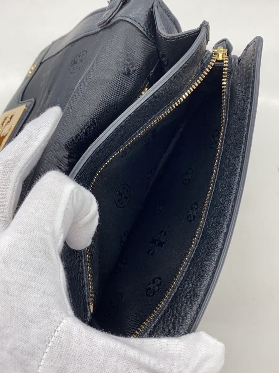 TORY BURCH Shoulder Bag Leather BLK 8
