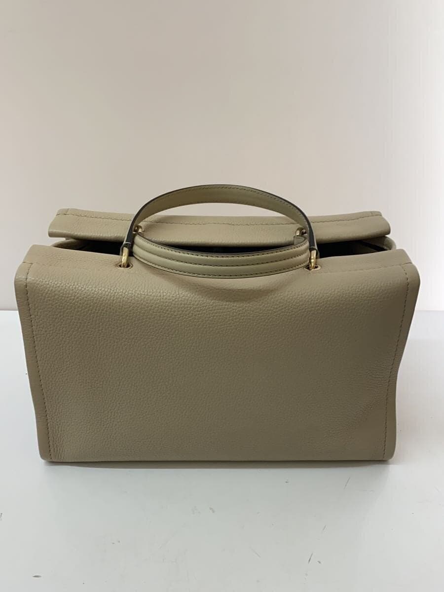 Salvatore Ferragamo Gancini Shoulder Bag Leather BEG EE-21 H110 3