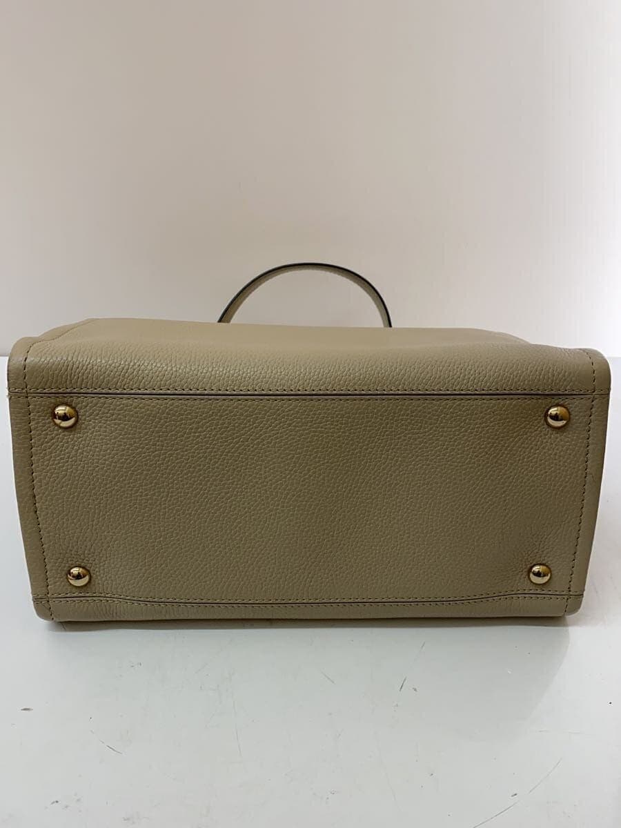 Salvatore Ferragamo Gancini Shoulder Bag Leather BEG EE-21 H110 4