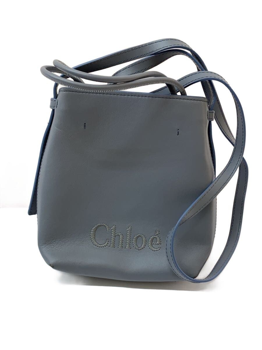 Chloe SENSE Sense Shoulder Bag Leather BLU