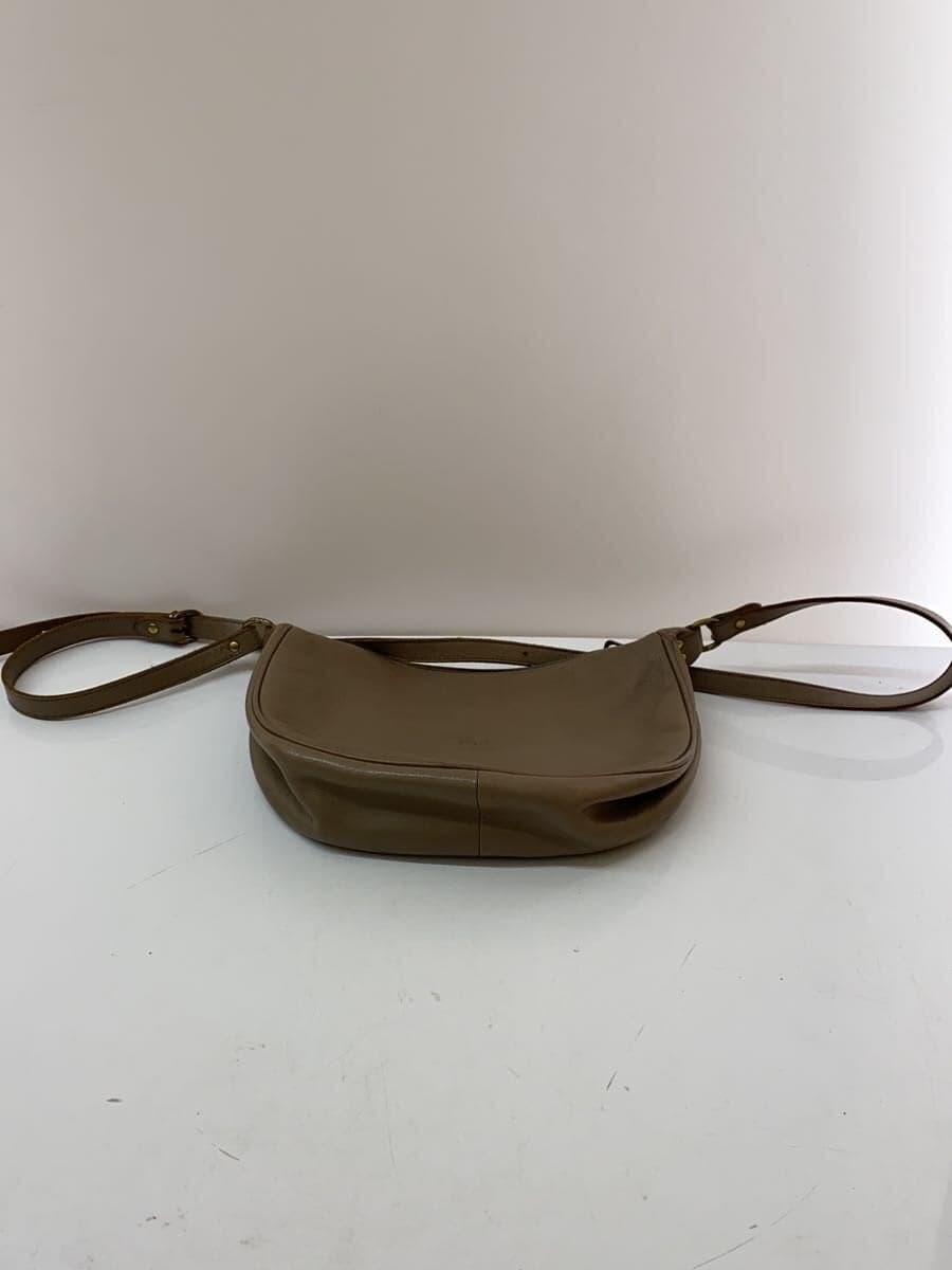 IL BISONTE Crescent Shoulder Bag Leather BEG 4