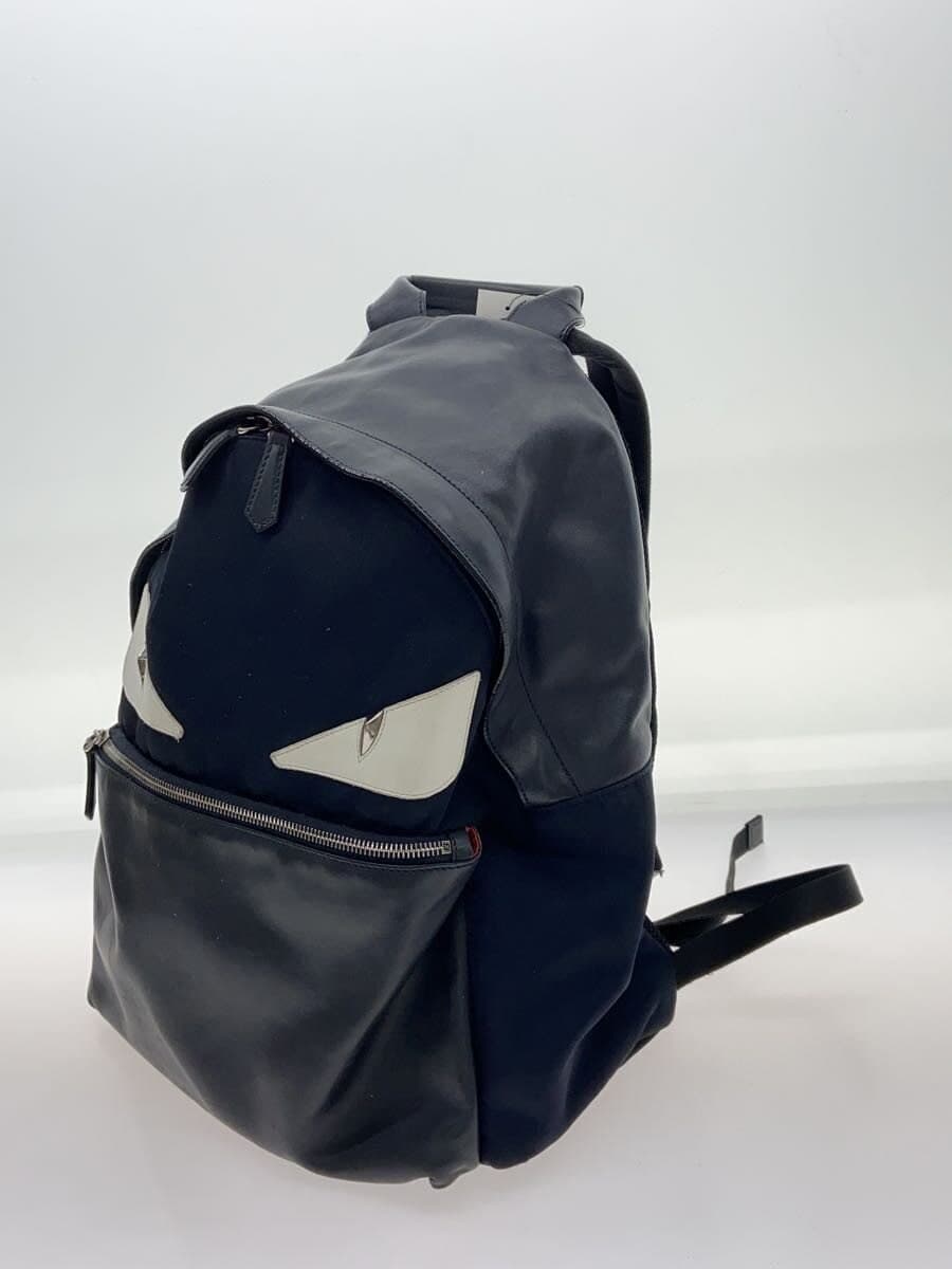 FENDIBAG BUGS Backpack Leather Navy 2