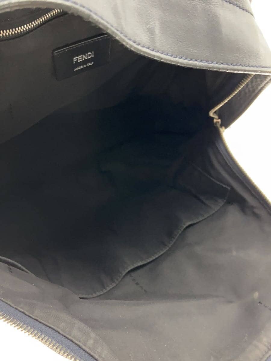 FENDIBAG BUGS Backpack Leather Navy 6