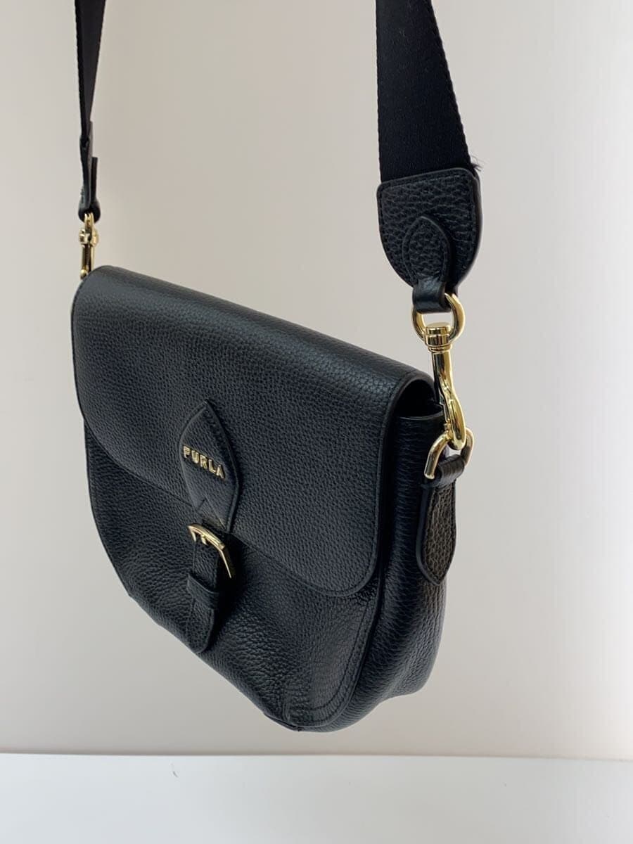 FURLA Urania Shoulder Bag BLK Solid WB00448 2