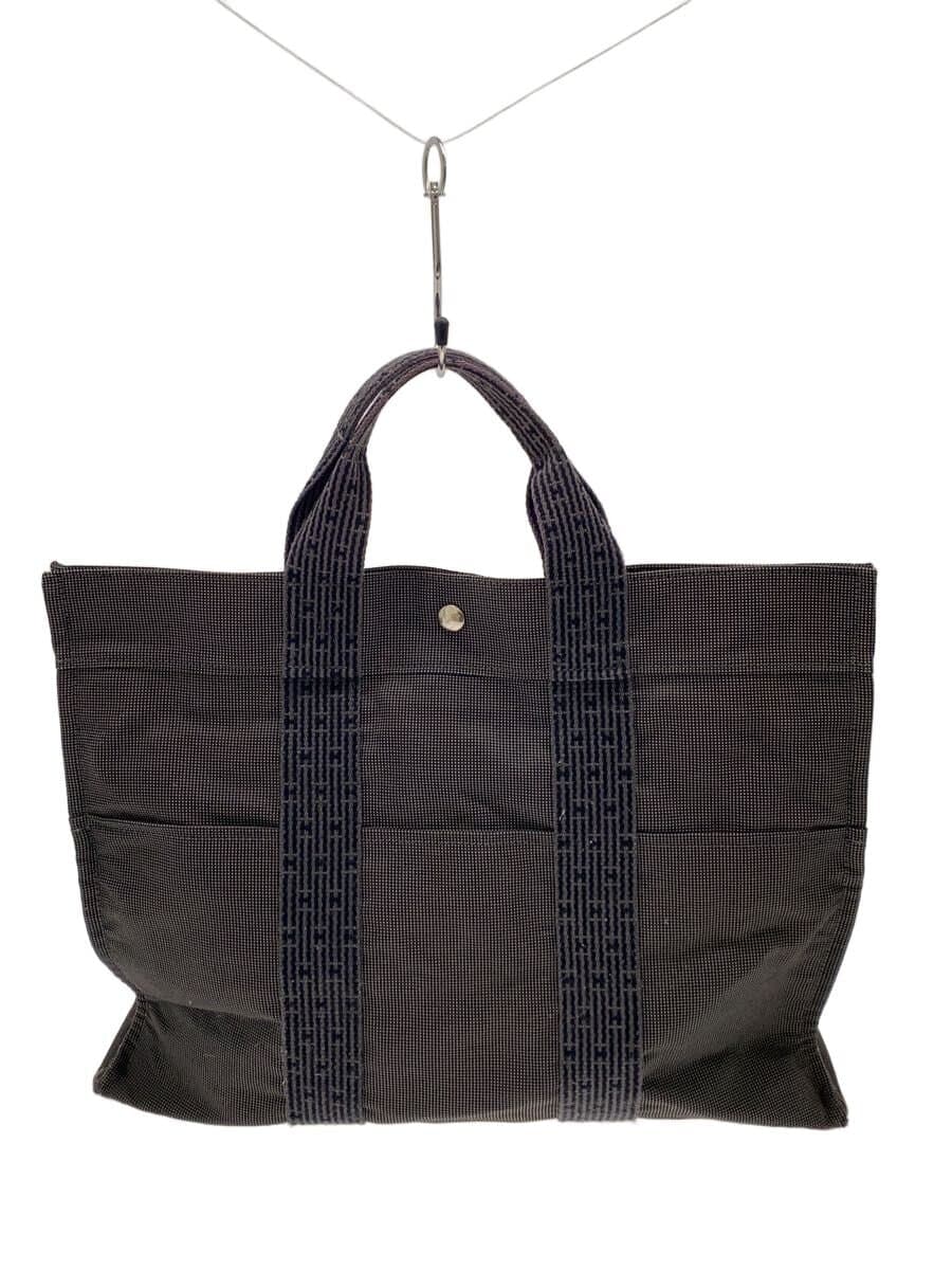 HERMES Air Line Tote Bag GRY All Over Pattern