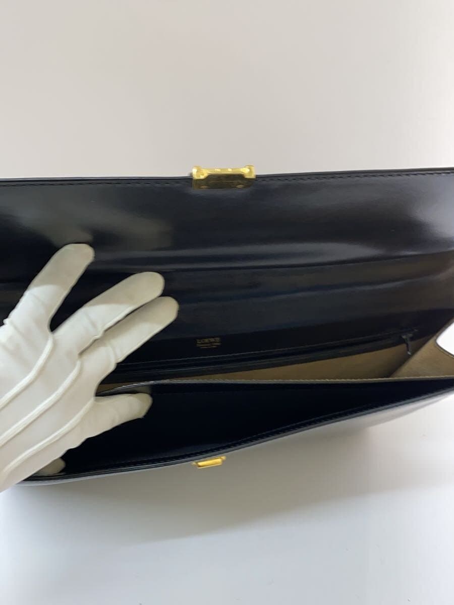 LOEWE with Key Briefcase Leather BLK 6