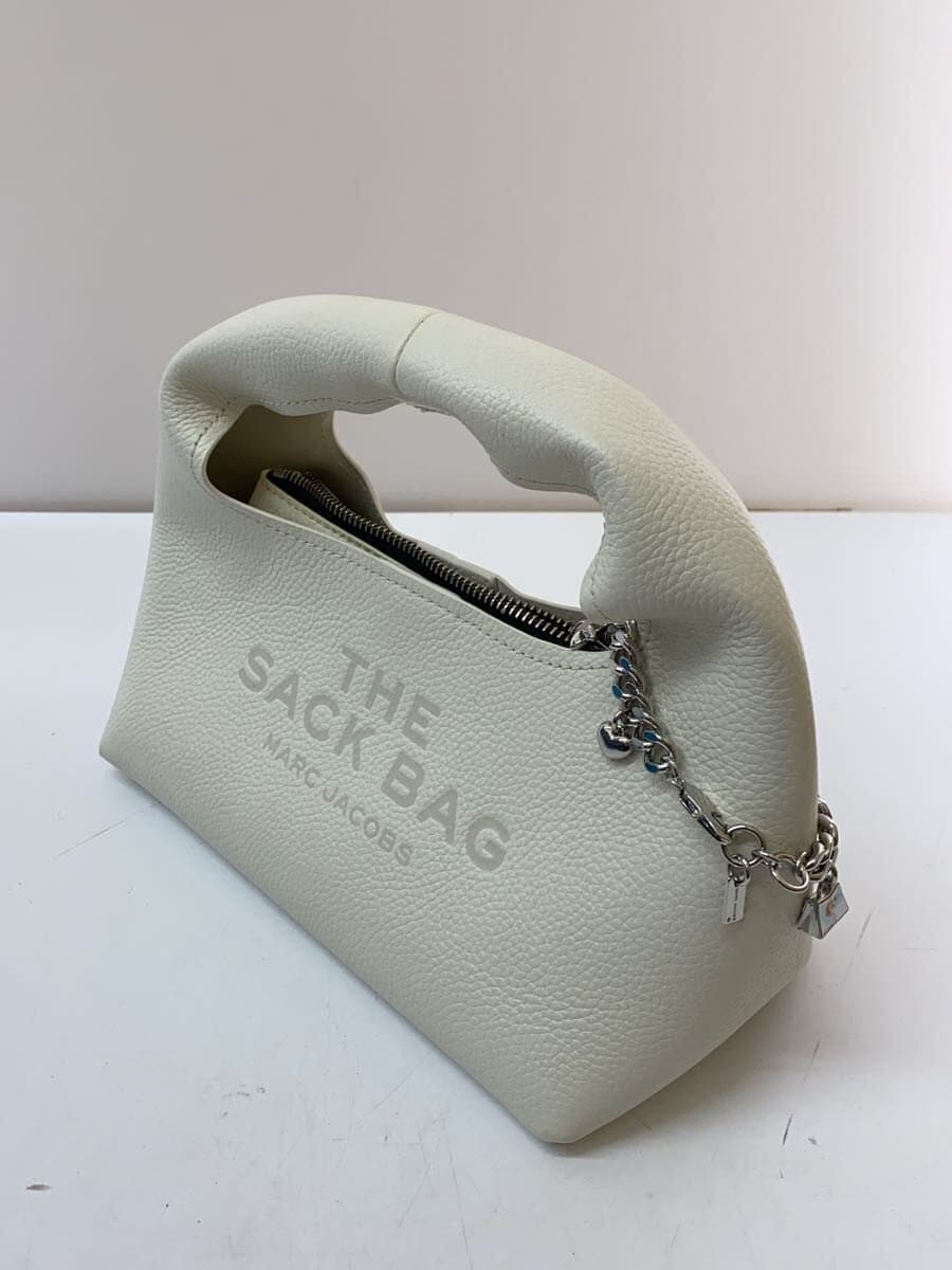 MARC BY MARC JACOBS The Sack Bag Handbag Leather WHT 2F3HSH020H01 2