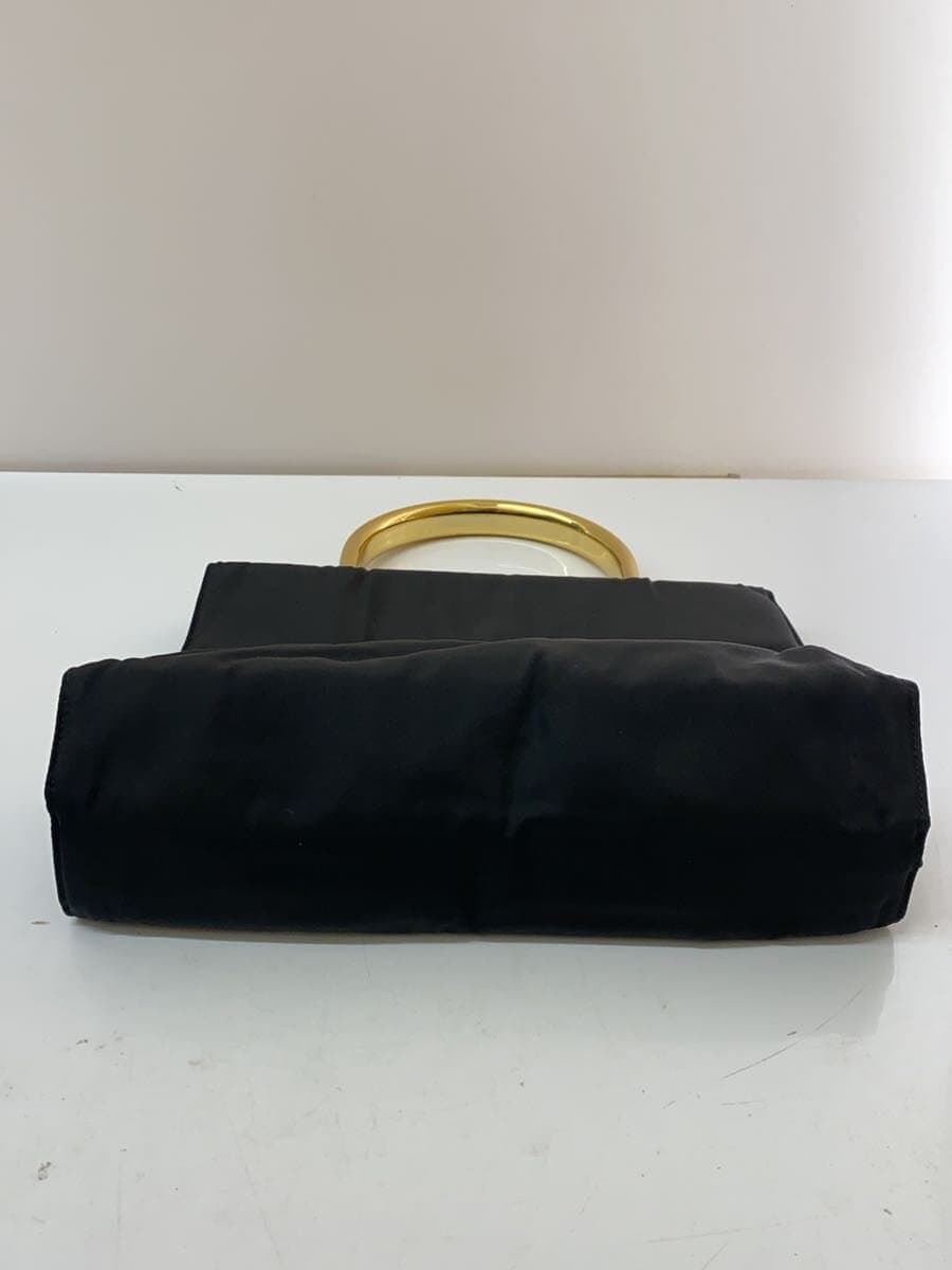 PRADATESSUTO METALLO Handbag Nylon BLK 4
