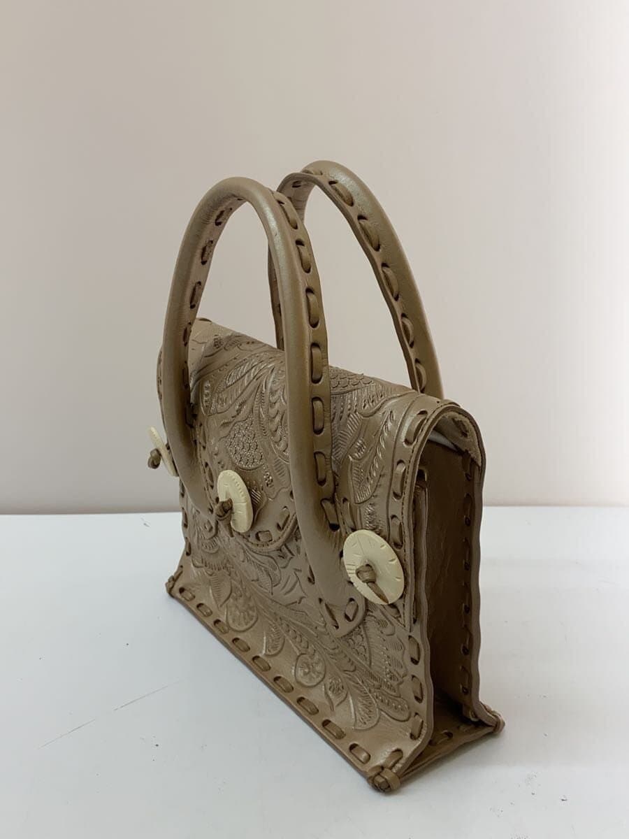 Carving Tribes Handbag Leather GLD Solid 2