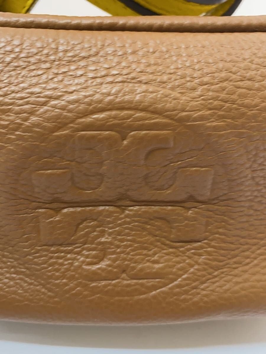 TORY BURCH Perry Bombe Shoulder Bag Leather BEG 5