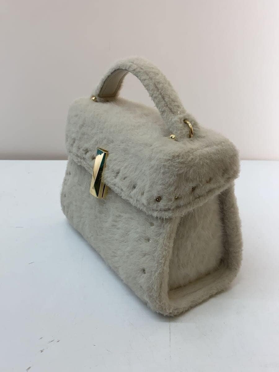 CELFORD Bejeweled Studded Fur Pochette Handbag Fur Beige CWGB244510 2