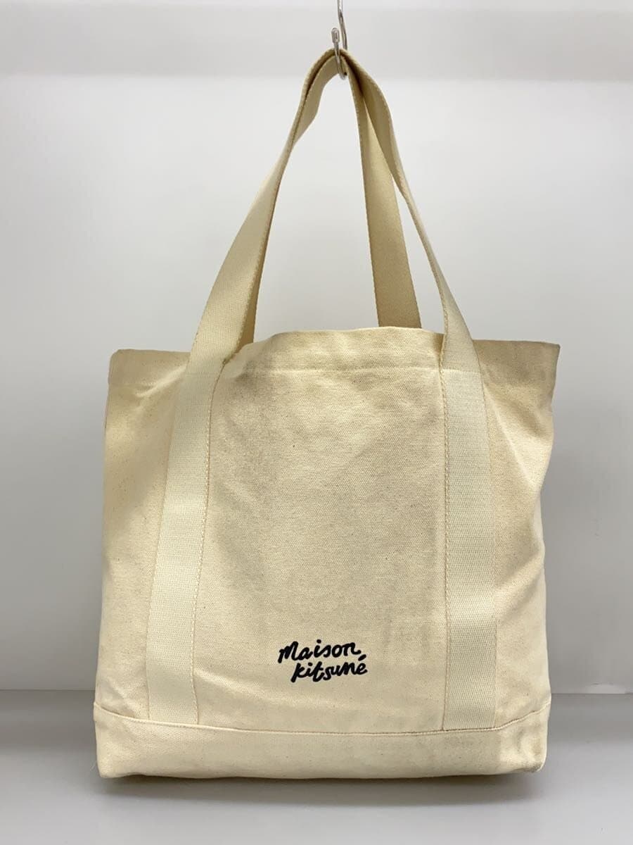MAISON KITSUNE Tote Bag Cotton IVO Solid LW05101WW0050 3