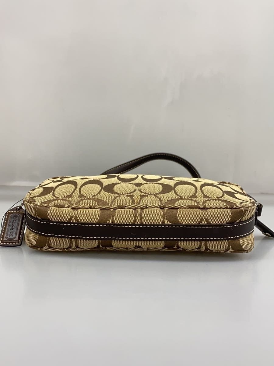COACH Shoulder Bag_Signature_Beige Canvas BRW All Over Pattern 4