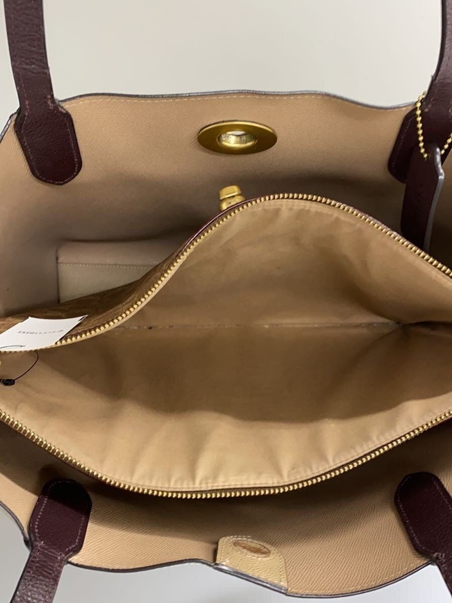 COACH Willow Tote_Color Block_With Signature Canvas Interior Leather GRY Solid 6