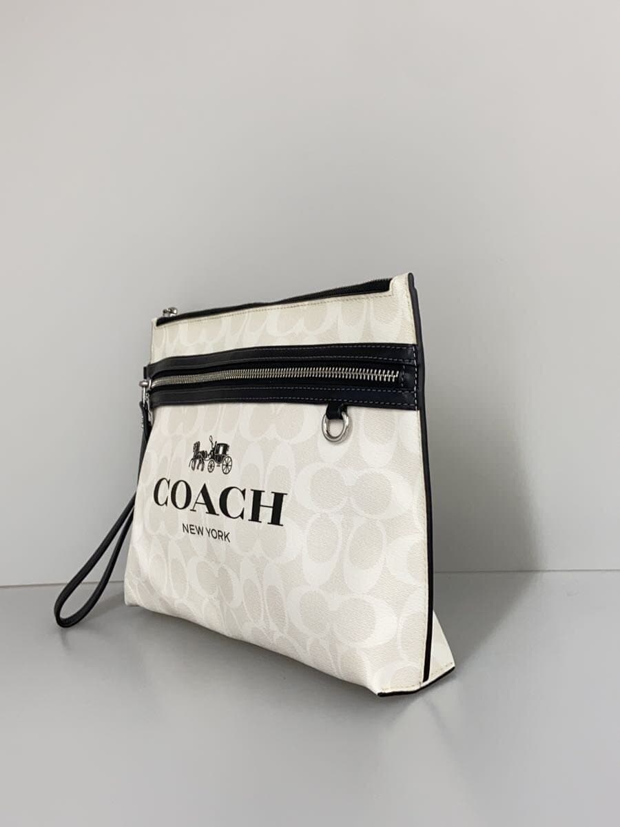 COACH Pouch PVC WHT CP198 2