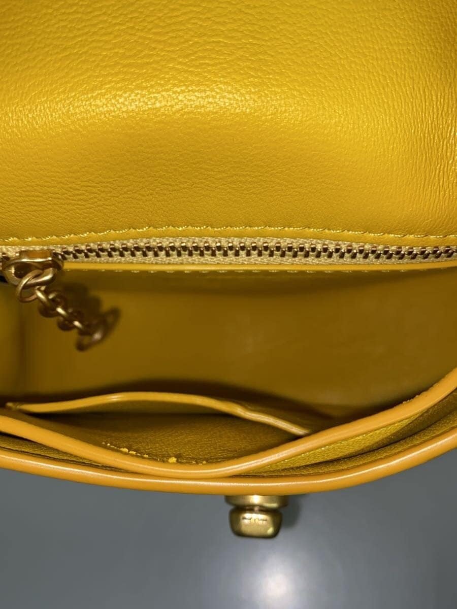 COACH Shoulder Bag Leather YLW M1980-2891 6