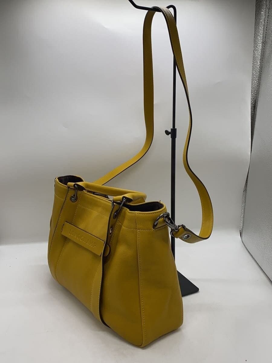 LONGCHAMP shoulder bag leather YLW 2
