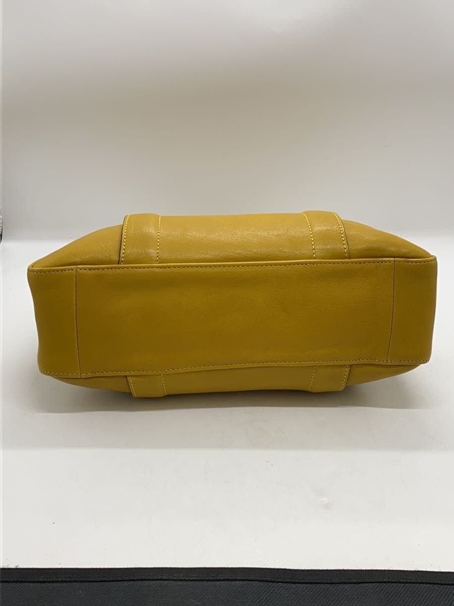 LONGCHAMP shoulder bag leather YLW 4