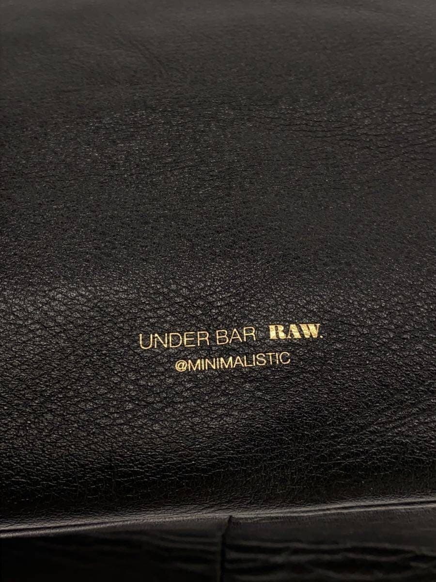 UNDER BAR RAW. Handbag Leather BLK Solid 5