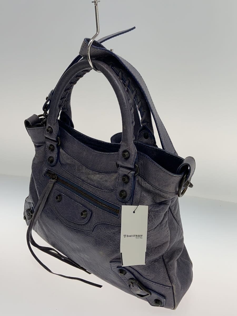 BALENCIAGA Shoulder Bag Leather BLU Solid 240579 4KXTW9V 2