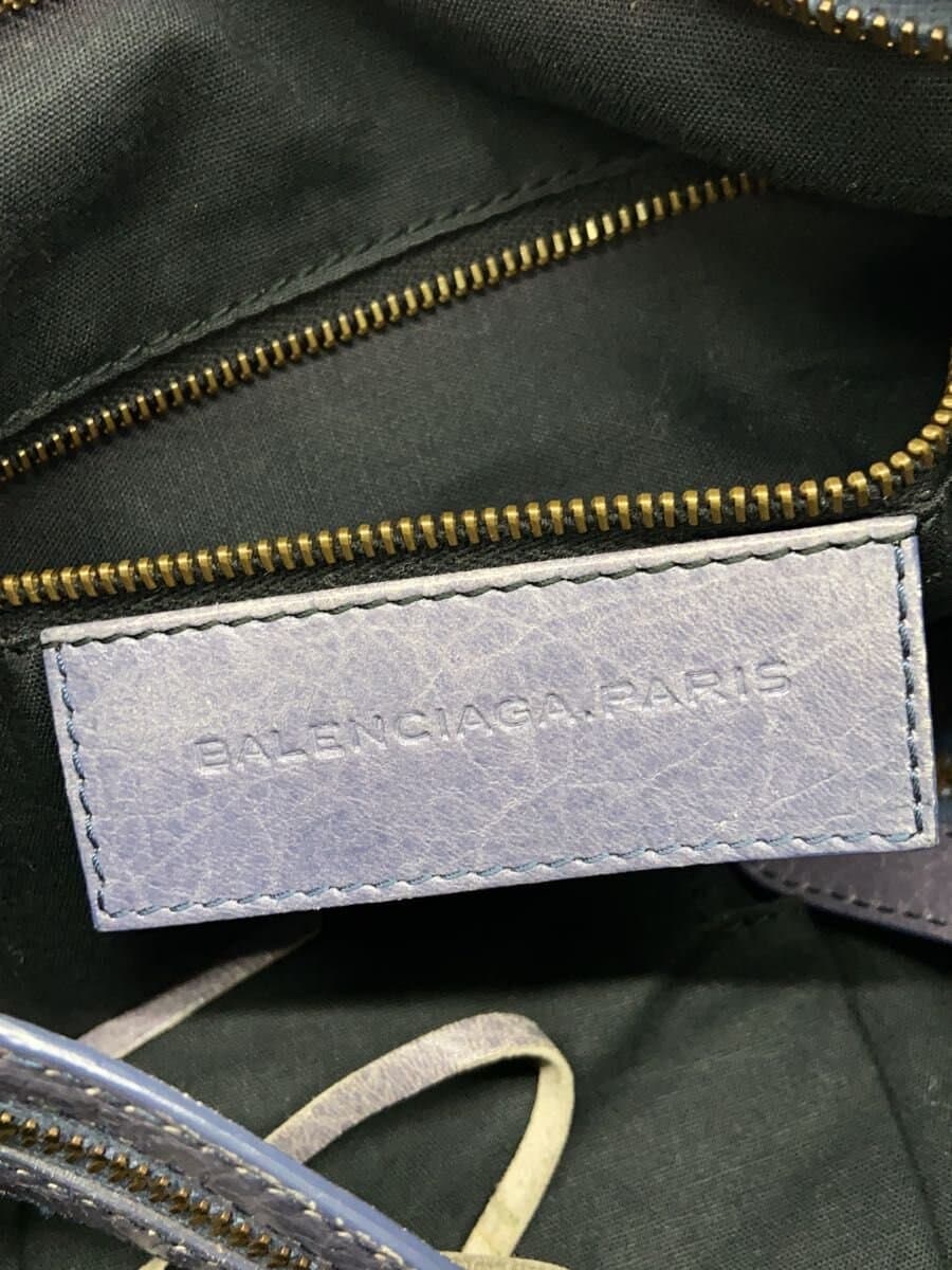 BALENCIAGA Shoulder Bag Leather BLU Solid 240579 4KXTW9V 5