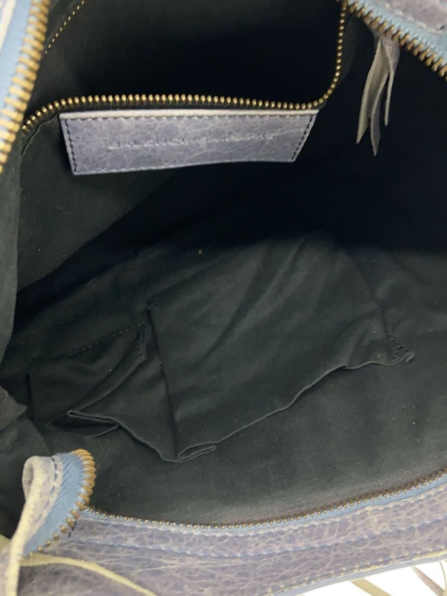 BALENCIAGA Shoulder Bag Leather BLU Solid 240579 4KXTW9V 6