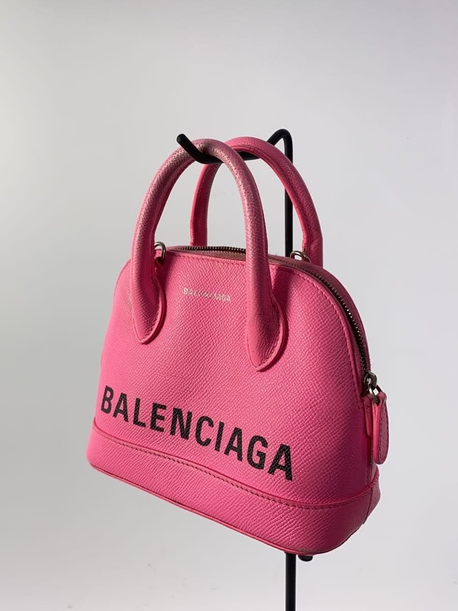 BALENCIAGA Ville Top Handle XXS Leather PNK 2