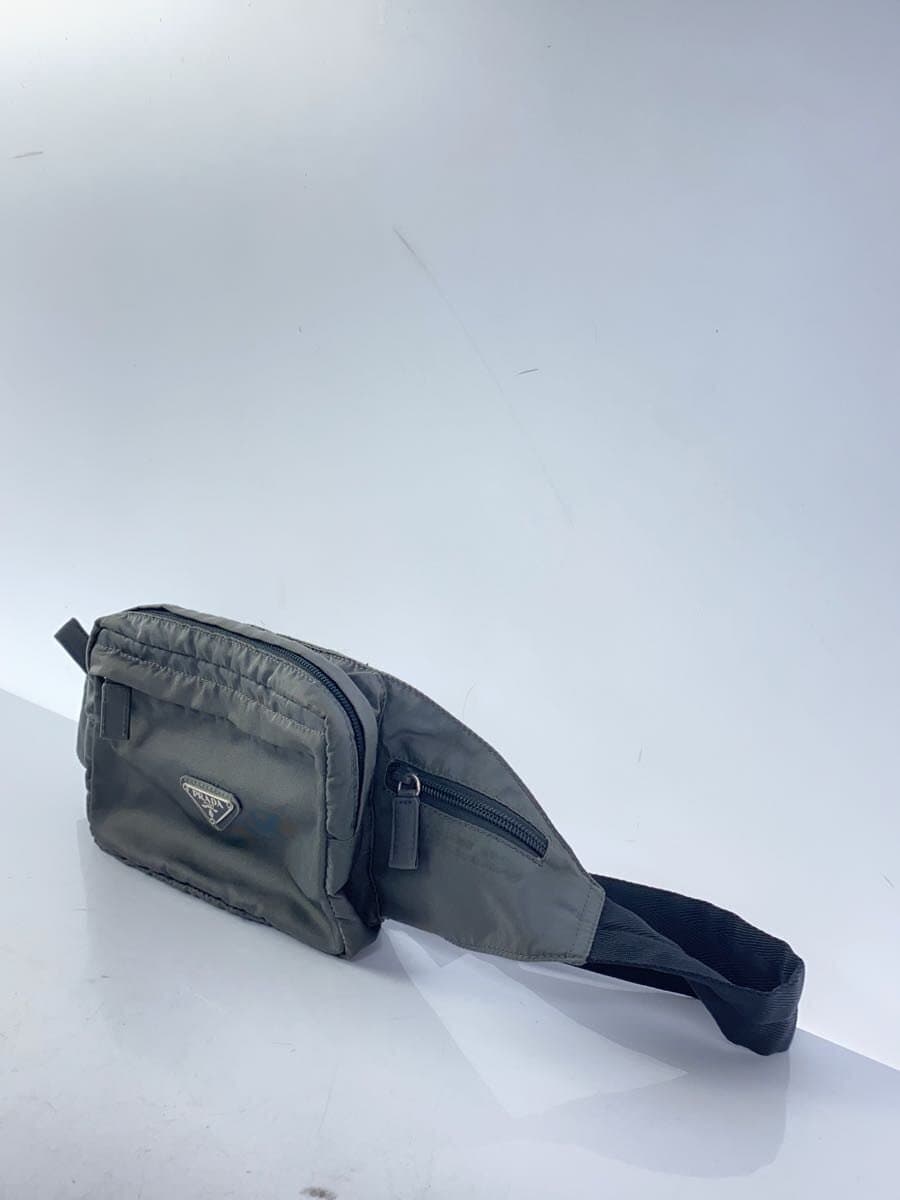 PRADA Waist Bag Nylon GRY Solid 2