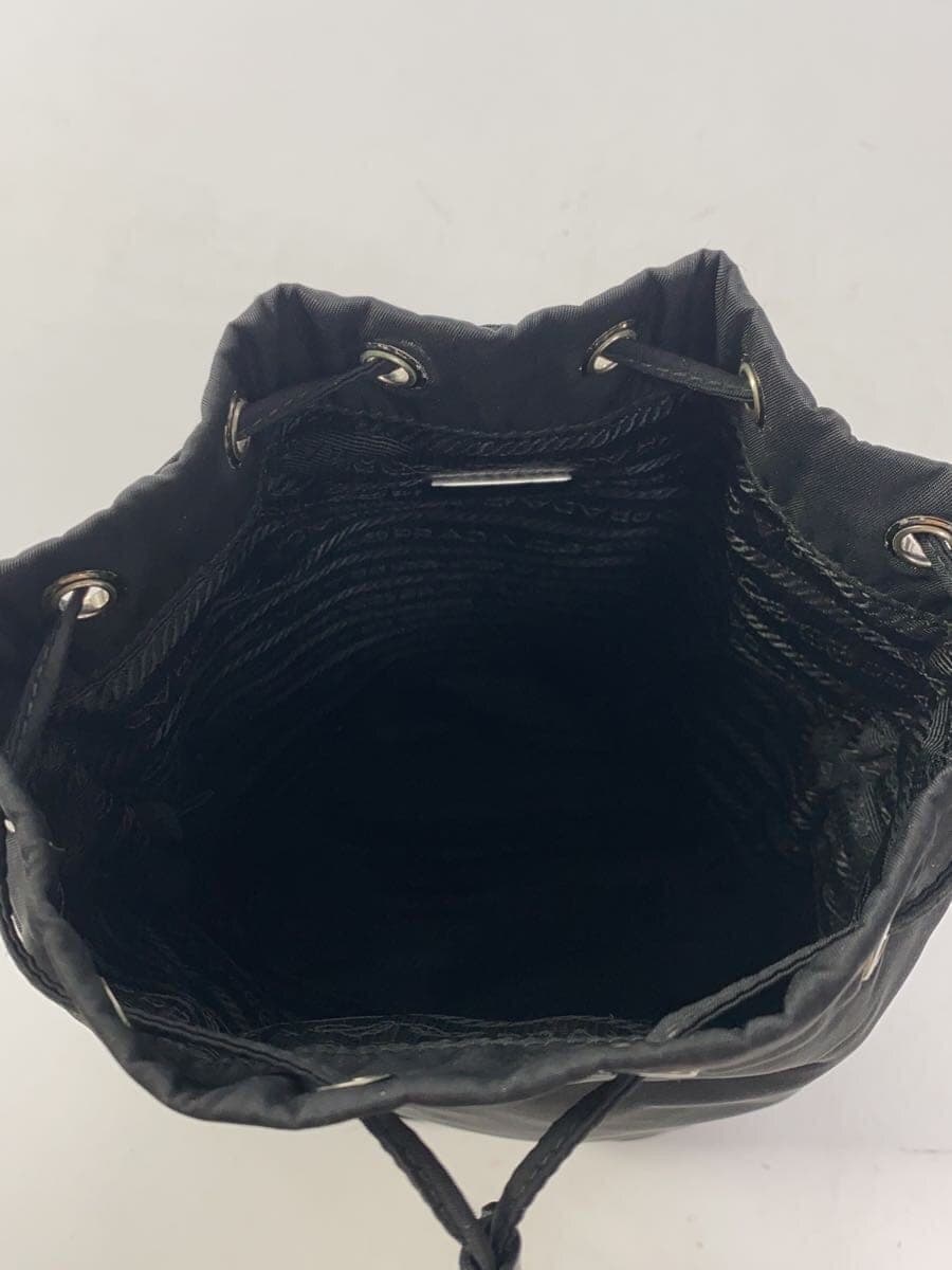 PRADA Re-Nylon Pouch Nylon BLK Solid Handle Deteriorated 6
