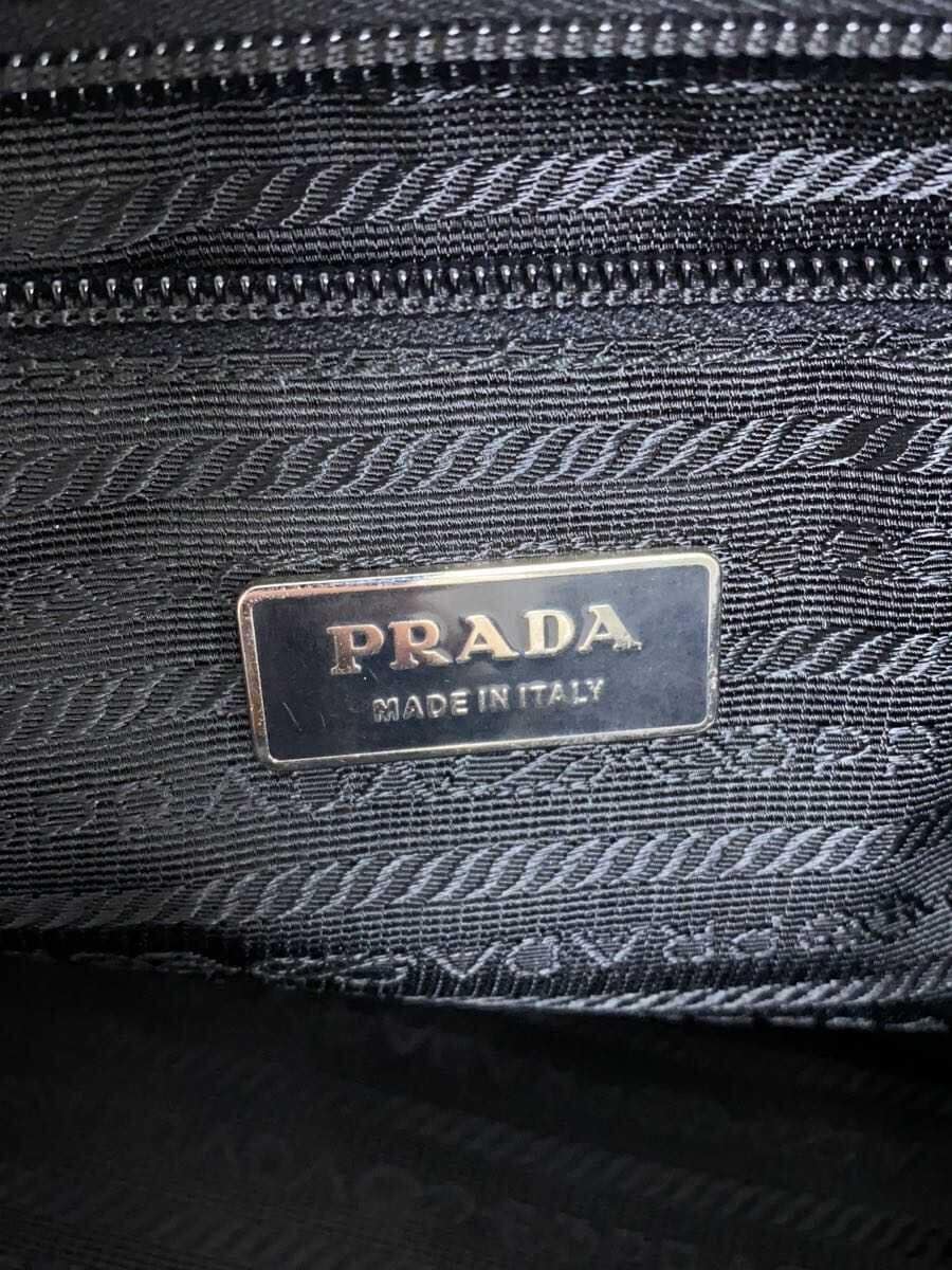 PRADA shoulder bag nylon BLK solid color 5