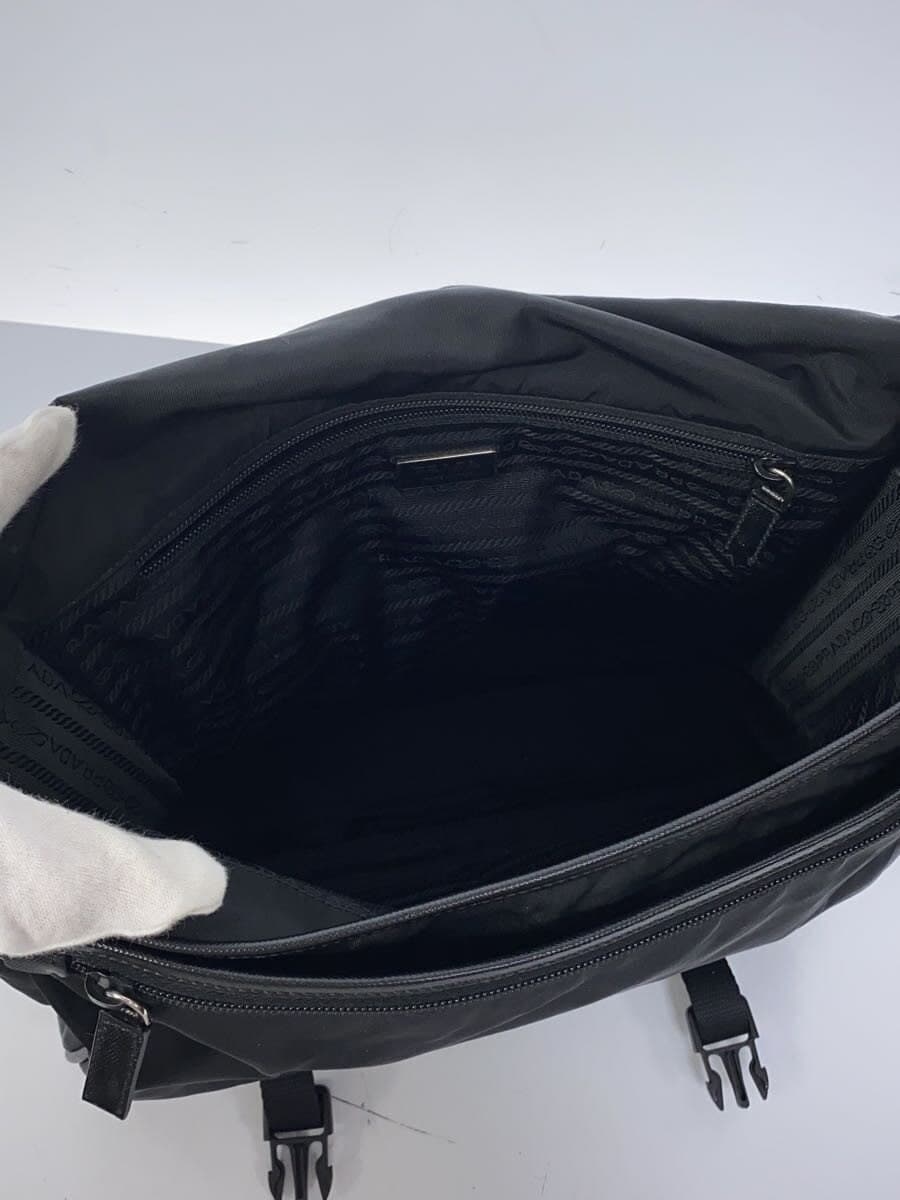PRADA shoulder bag nylon BLK solid color 6