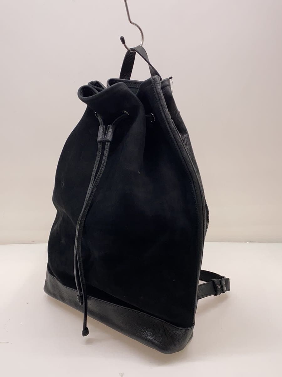 Other Brand TRAVER Trevor Drawstring Backpack Backpack Suede Leather Black 2