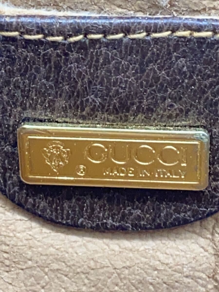 GUCCI Second Bag Leather BEG All Over Pattern 5