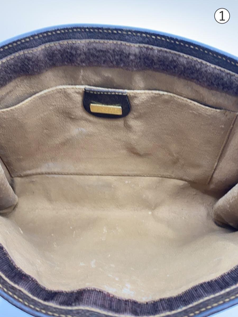 GUCCI Second Bag Leather BEG All Over Pattern 6