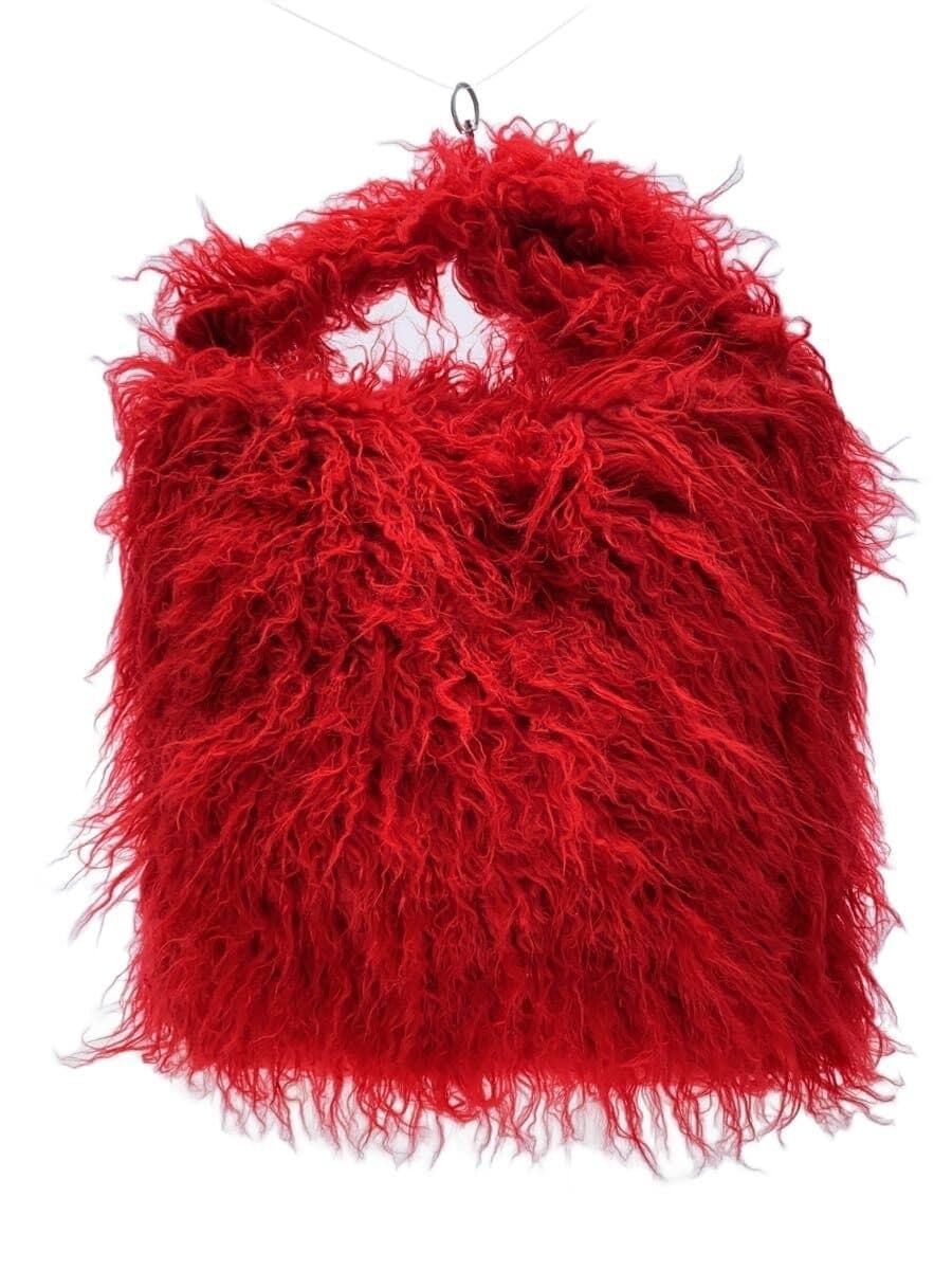 un neu Shoulder Bag Faux Fur RED