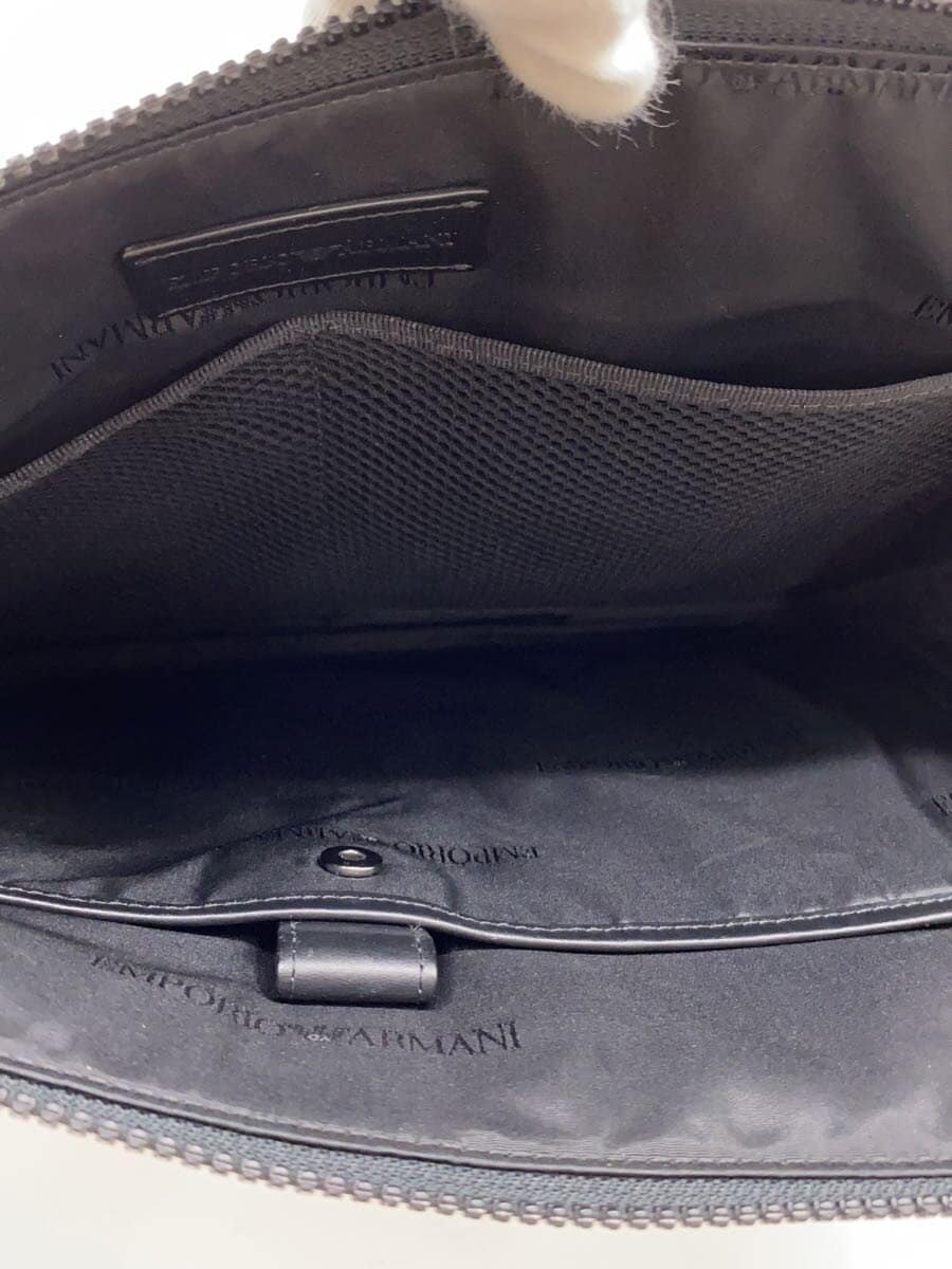 EMPORIO ARMANI Briefcase Leather BLK 6