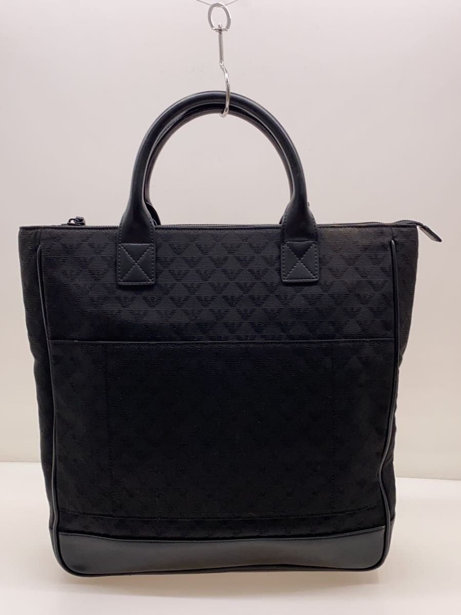 EMPORIO ARMANI Tote Bag Nylon All O Bar Jacquard Eagle BLK Y4N134 Y022V 81336 3